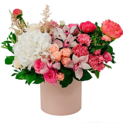 Цветы в коробке «Заря»