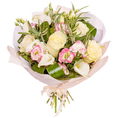 Красивый букет свежих цветов «Чайная Роза»